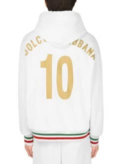 DOLCE&GABBANA Stripe-Trim Cotton Hoodie For Men -Deals DOLCE&GABBANA Store unnamed file 2105