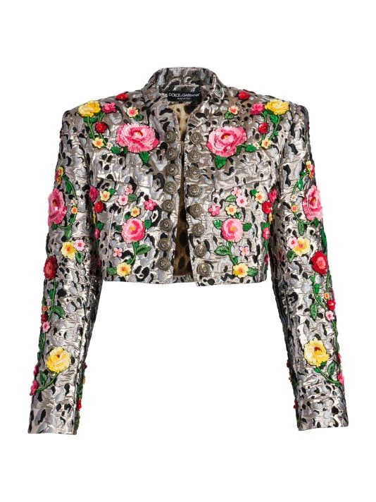 DOLCE&GABBANA Sequined Jacquard Crop Jacket 3 DOLCE&GABBANA Sequined Jacquard Crop Jacket