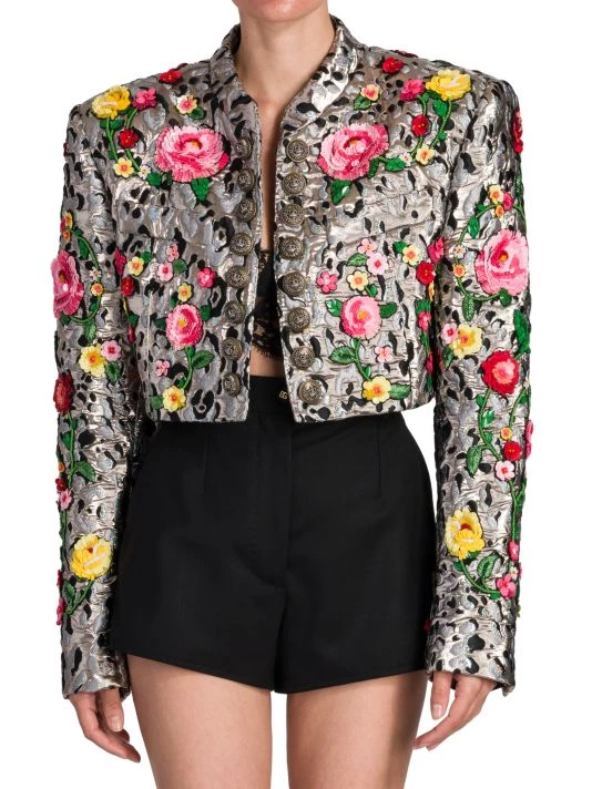 DOLCE&GABBANA Sequined Jacquard Crop Jacket 5 DOLCE&GABBANA Sequined Jacquard Crop Jacket - Image 3