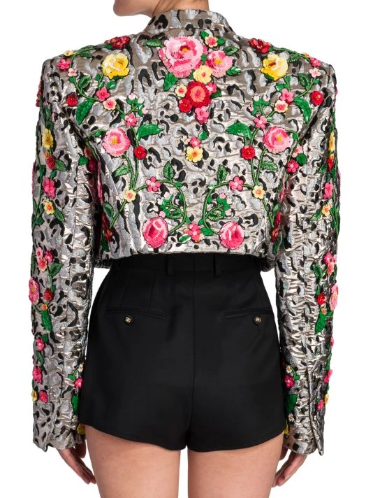 DOLCE&GABBANA Sequined Jacquard Crop Jacket 7 DOLCE&GABBANA Sequined Jacquard Crop Jacket - Image 5