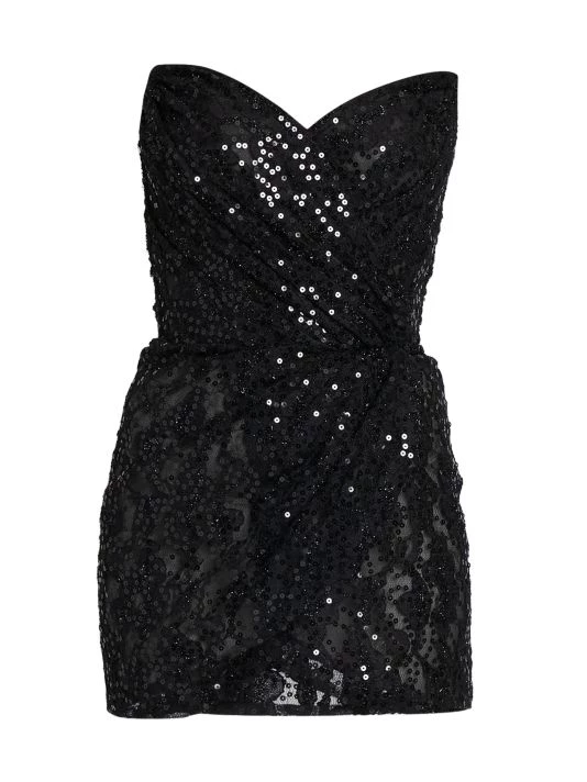 DOLCE&GABBANA Zebra Strapless Sequin-Embroidered Minidress 3 DOLCE&GABBANA Zebra Strapless Sequin-Embroidered Minidress