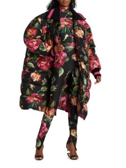 DOLCE&GABBANA Long Quilted Hooded Floral Jacket -Deals DOLCE&GABBANA Store unnamed file 2162