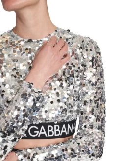 DOLCE&GABBANA Zebra Cropped Sequin-Embroidered Top -Deals DOLCE&GABBANA Store unnamed file 2183