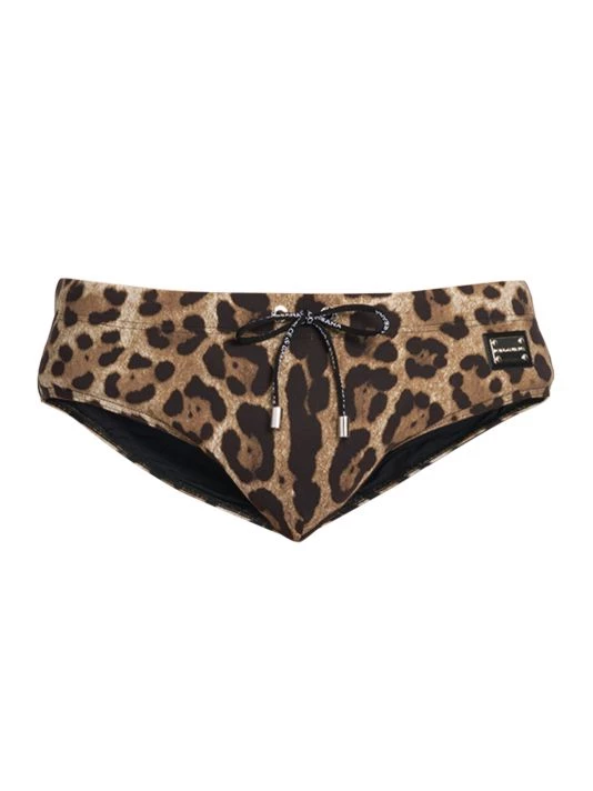 DOLCE&GABBANA Leopard Print Swim Bottoms For Men 3 DOLCE&GABBANA Leopard Print Swim Bottoms For Men