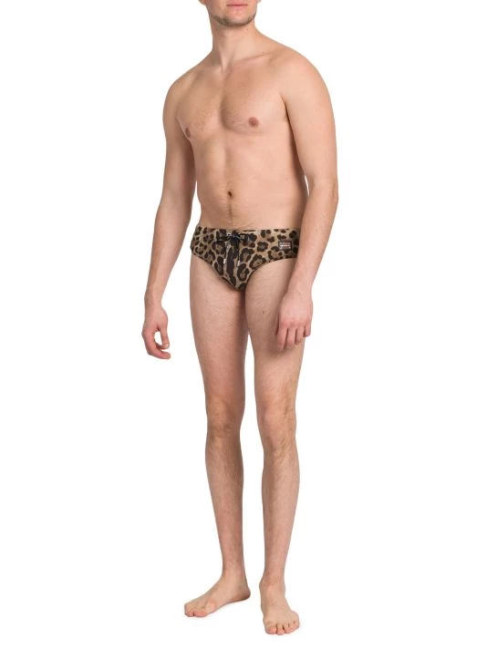 DOLCE&GABBANA Leopard Print Swim Bottoms For Men 4 DOLCE&GABBANA Leopard Print Swim Bottoms For Men - Image 2