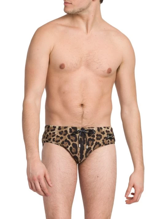 DOLCE&GABBANA Leopard Print Swim Bottoms For Men 5 DOLCE&GABBANA Leopard Print Swim Bottoms For Men - Image 3