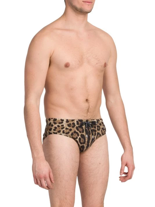 DOLCE&GABBANA Leopard Print Swim Bottoms For Men 6 DOLCE&GABBANA Leopard Print Swim Bottoms For Men - Image 4