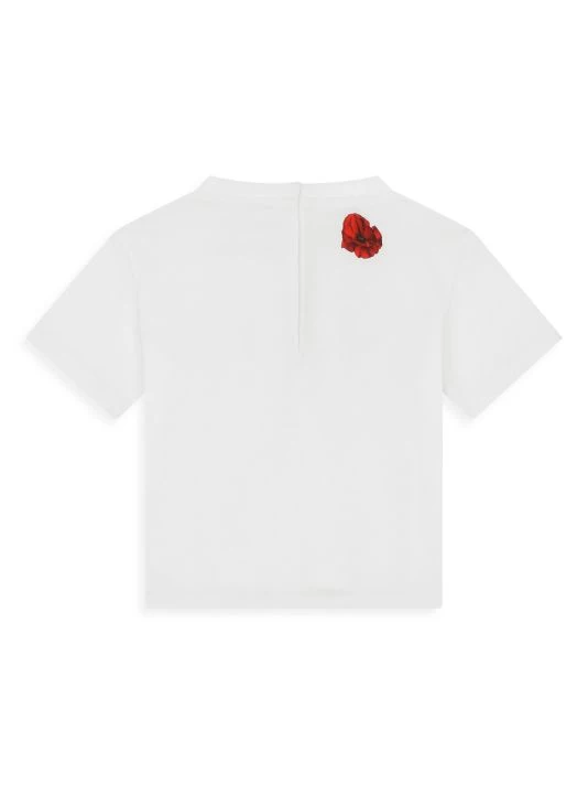 DOLCE&GABBANA Baby Girl's Bianco Logo Jersey T-Shirt For Kids 5 DOLCE&GABBANA Baby Girl's Bianco Logo Jersey T-Shirt For Kids - Image 3