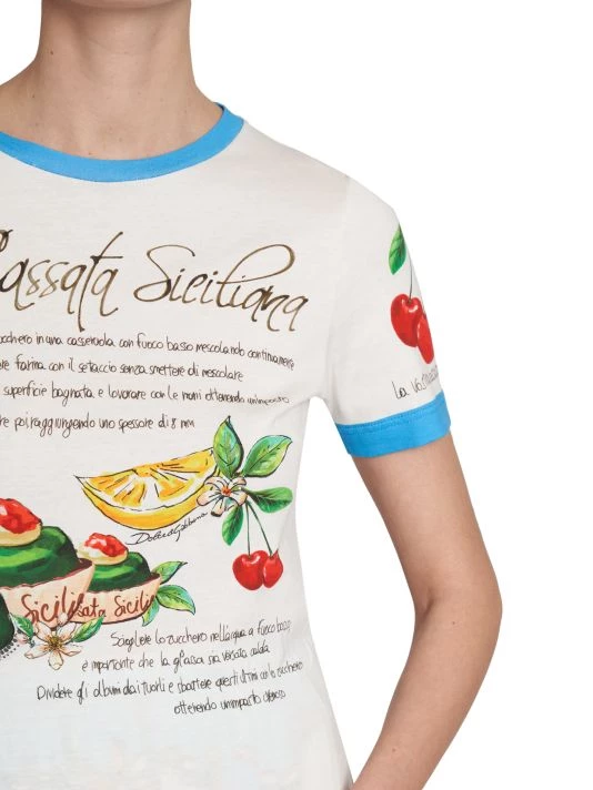 DOLCE&GABBANA Capri Painterly Crewneck T-Shirt 8 DOLCE&GABBANA Capri Painterly Crewneck T-Shirt - Image 6