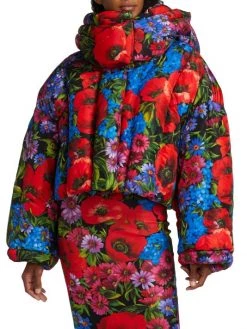 DOLCE&GABBANA Cropped Hooded Floral Puffer Jacket -Deals DOLCE&GABBANA Store unnamed file 2266