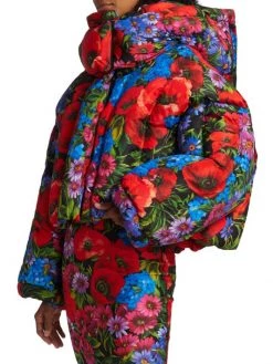 DOLCE&GABBANA Cropped Hooded Floral Puffer Jacket -Deals DOLCE&GABBANA Store unnamed file 2267
