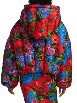 DOLCE&GABBANA Cropped Hooded Floral Puffer Jacket -Deals DOLCE&GABBANA Store unnamed file 2268