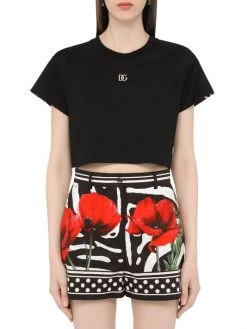 DOLCE&GABBANA Logo Cropped T-Shirt -Deals DOLCE&GABBANA Store unnamed file 2273