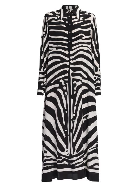 DOLCE&GABBANA Zebra Zebra-Print Maxi Shirtdress 3 DOLCE&GABBANA Zebra Zebra-Print Maxi Shirtdress
