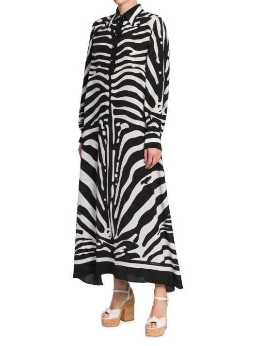 DOLCE&GABBANA Zebra Zebra-Print Maxi Shirtdress 4 DOLCE&GABBANA Zebra Zebra-Print Maxi Shirtdress - Image 2