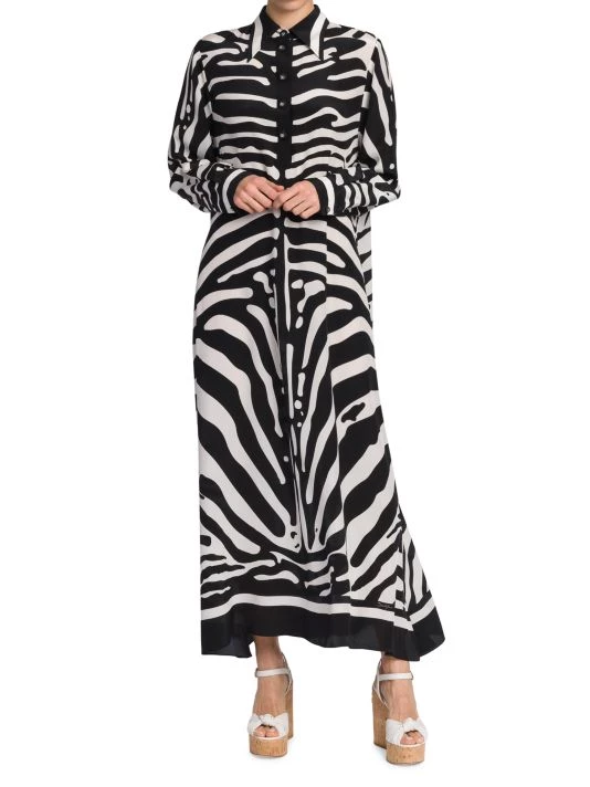 DOLCE&GABBANA Zebra Zebra-Print Maxi Shirtdress 5 DOLCE&GABBANA Zebra Zebra-Print Maxi Shirtdress - Image 3