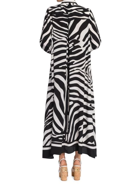 DOLCE&GABBANA Zebra Zebra-Print Maxi Shirtdress 7 DOLCE&GABBANA Zebra Zebra-Print Maxi Shirtdress - Image 5