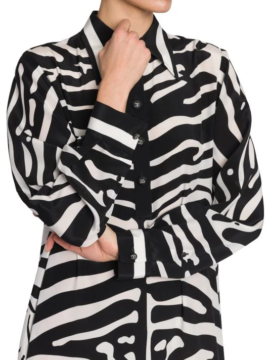DOLCE&GABBANA Zebra Zebra-Print Maxi Shirtdress 8 DOLCE&GABBANA Zebra Zebra-Print Maxi Shirtdress - Image 6