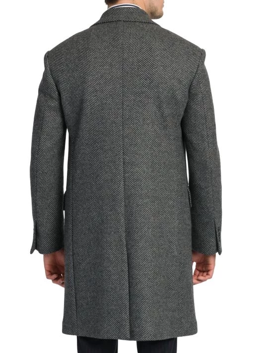 DOLCE&GABBANA Wool Herringbone Overcoat For Men 7 DOLCE&GABBANA Wool Herringbone Overcoat For Men - Image 5