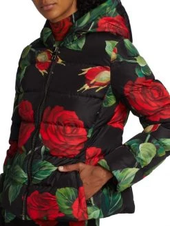 DOLCE&GABBANA Hooded Floral Puffer Jacket -Deals DOLCE&GABBANA Store unnamed file 2345
