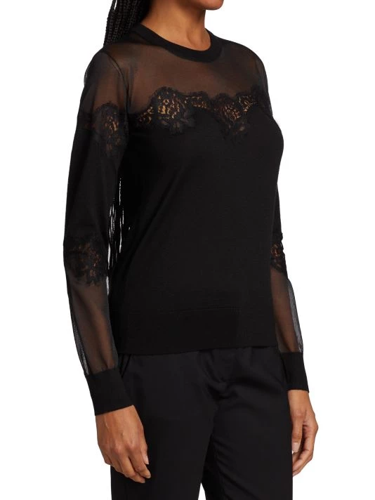 DOLCE&GABBANA Sheer & Lace Insert Sweater 5 DOLCE&GABBANA Sheer & Lace Insert Sweater - Image 3