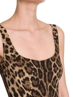 DOLCE&GABBANA Silk-Blend Leopard-Print Sheath Dress -Deals DOLCE&GABBANA Store unnamed file 236