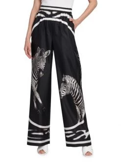 DOLCE&GABBANA Zebra Silk Zebra Graphic Pants -Deals DOLCE&GABBANA Store unnamed file 2362