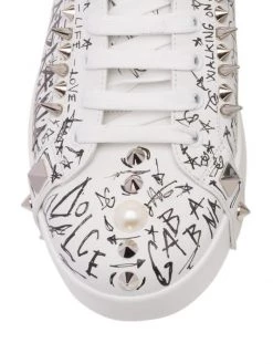 DOLCE&GABBANA Portofino Scribble Print Low-Top Sneakers For Men -Deals DOLCE&GABBANA Store unnamed file 2368