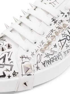 DOLCE&GABBANA Portofino Scribble Print Low-Top Sneakers For Men -Deals DOLCE&GABBANA Store unnamed file 2370