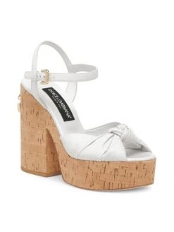 DOLCE&GABBANA Keira Leather Platform Ankle-Strap Sandals -Deals DOLCE&GABBANA Store unnamed file 2373