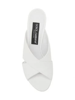 DOLCE&GABBANA Elegant Leather Mules Bianco -Deals DOLCE&GABBANA Store unnamed file 2382