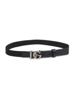 DOLCE&GABBANA Kid's Leather Logo Belt For Kids