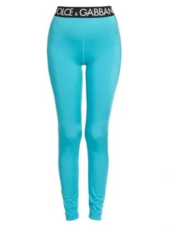 DOLCE&GABBANA Capri High-Waisted Logo Leggings