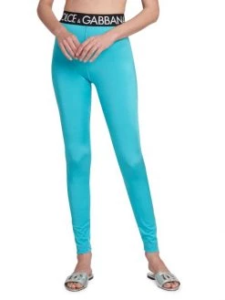 DOLCE&GABBANA Capri High-Waisted Logo Leggings -Deals DOLCE&GABBANA Store unnamed file 2433