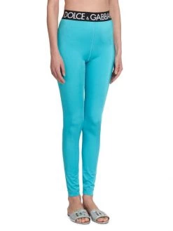 DOLCE&GABBANA Capri High-Waisted Logo Leggings -Deals DOLCE&GABBANA Store unnamed file 2434