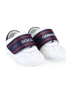 DOLCE&GABBANA Baby's Logo Leather Sneakers For Kids