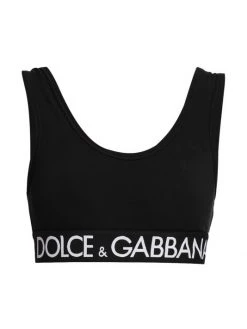 DOLCE&GABBANA Capri Cropped Logo-Hem Top Ciclamino -Deals DOLCE&GABBANA Store unnamed file 2444