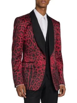 DOLCE&GABBANA Single-Breasted Leopard-Print Blazer For Men -Deals DOLCE&GABBANA Store unnamed file 2451
