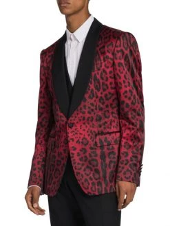 DOLCE&GABBANA Single-Breasted Leopard-Print Blazer For Men -Deals DOLCE&GABBANA Store unnamed file 2452
