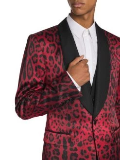 DOLCE&GABBANA Single-Breasted Leopard-Print Blazer For Men -Deals DOLCE&GABBANA Store unnamed file 2454