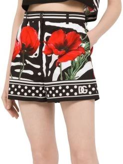 DOLCE&GABBANA Poppy & Zebra-Print Poplin Shorts -Deals DOLCE&GABBANA Store unnamed file 2458
