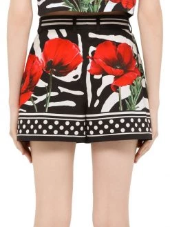 DOLCE&GABBANA Poppy & Zebra-Print Poplin Shorts -Deals DOLCE&GABBANA Store unnamed file 2459