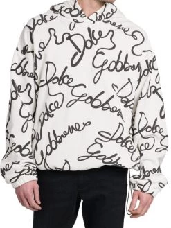 DOLCE&GABBANA Script Logo-Print Hoodie For Men -Deals DOLCE&GABBANA Store unnamed file 246