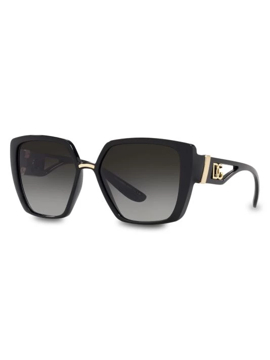 DOLCE&GABBANA 56MM Butterfly Sunglasses Black 4 DOLCE&GABBANA 56MM Butterfly Sunglasses Black - Image 2