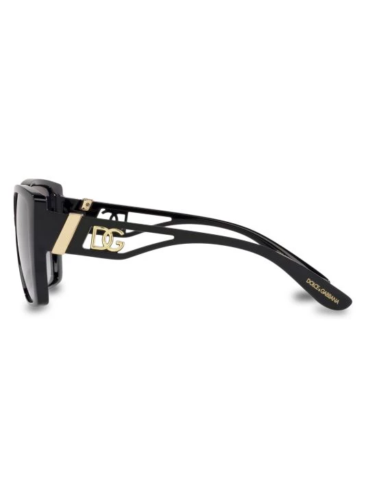 DOLCE&GABBANA 56MM Butterfly Sunglasses Black 6 DOLCE&GABBANA 56MM Butterfly Sunglasses Black - Image 4