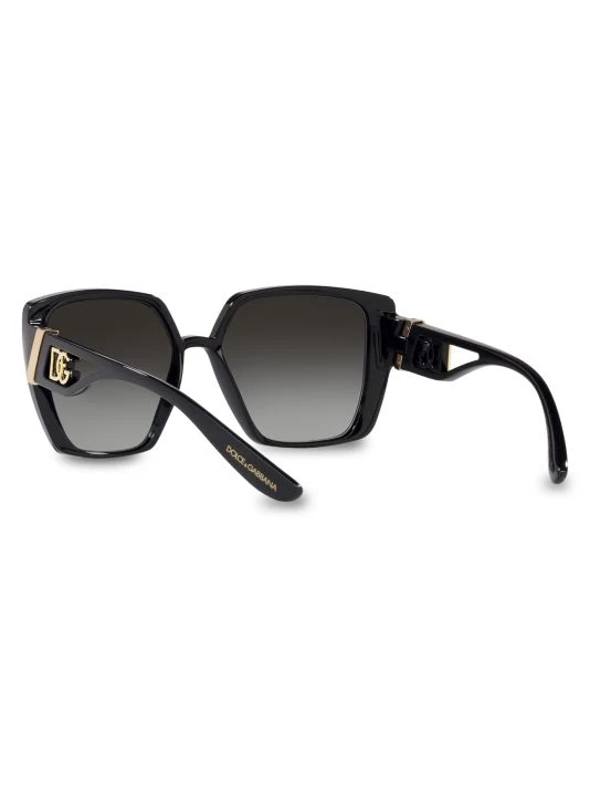 DOLCE&GABBANA 56MM Butterfly Sunglasses Black 7 DOLCE&GABBANA 56MM Butterfly Sunglasses Black - Image 5