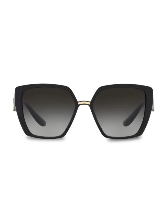 DOLCE&GABBANA 56MM Butterfly Sunglasses Black 8 DOLCE&GABBANA 56MM Butterfly Sunglasses Black - Image 6