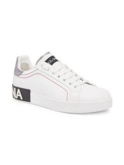 DOLCE&GABBANA Portofino Leather Sneakers Nero Argento -Deals DOLCE&GABBANA Store unnamed file 2511