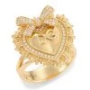 DOLCE&GABBANA 18K Yellow Gold & Diamond Sacred Heart Engraved Ring -Deals DOLCE&GABBANA Store unnamed file 2527