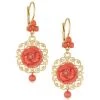 DOLCE&GABBANA 18K Yellow Gold & Mediterranean Coral Drop Earrings -Deals DOLCE&GABBANA Store unnamed file 2531